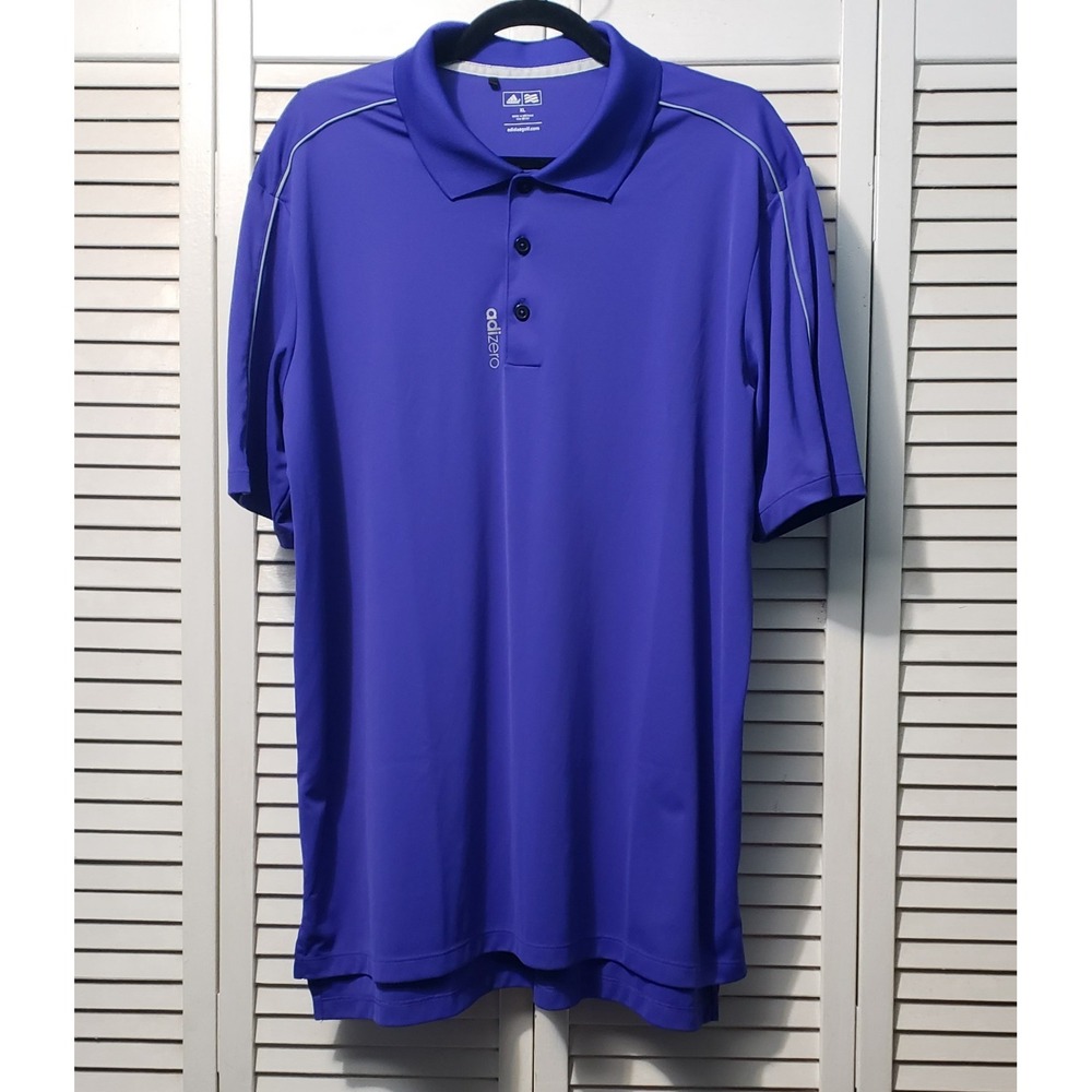 Adidas Adizero Golf Polo Men's XL Purple Short Sleeve Performance Active Shirt